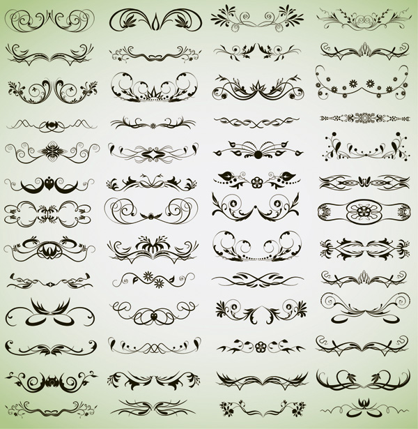 free vector Variety of stylish lace pattern vector
